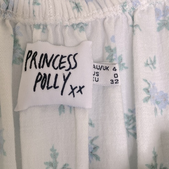 PRINCESS POLLY Romper White Floral Women’s 0 - Picture 2 of 2